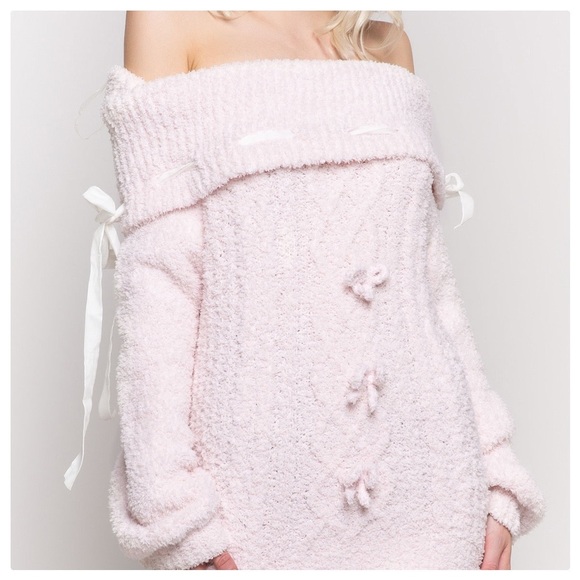 Dreamy Powder Pink Berber Fleece Sweater - Picture 8 of 10